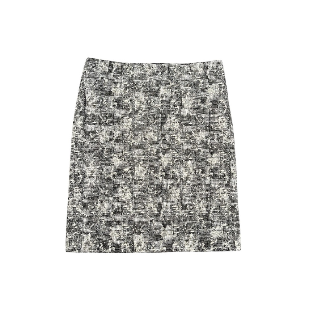MM Lafleur Noho Crackle Abstract Black/White Lined Jacquard Pencil Skirt Size 8